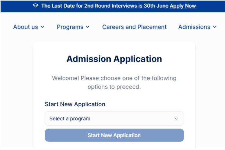 First Bridge Business School Admission Process