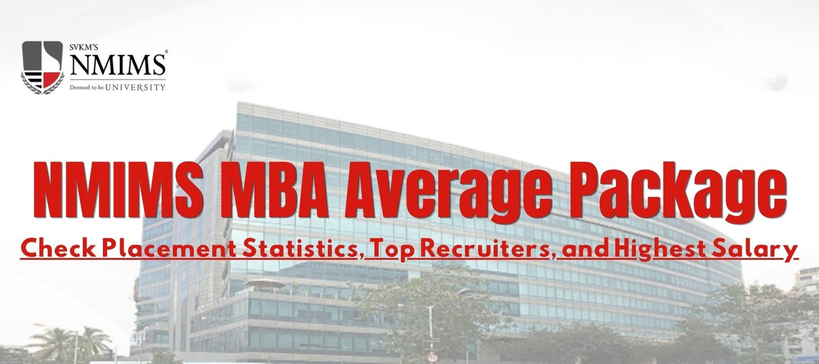 NMIMS Mumbai Average Package 2026